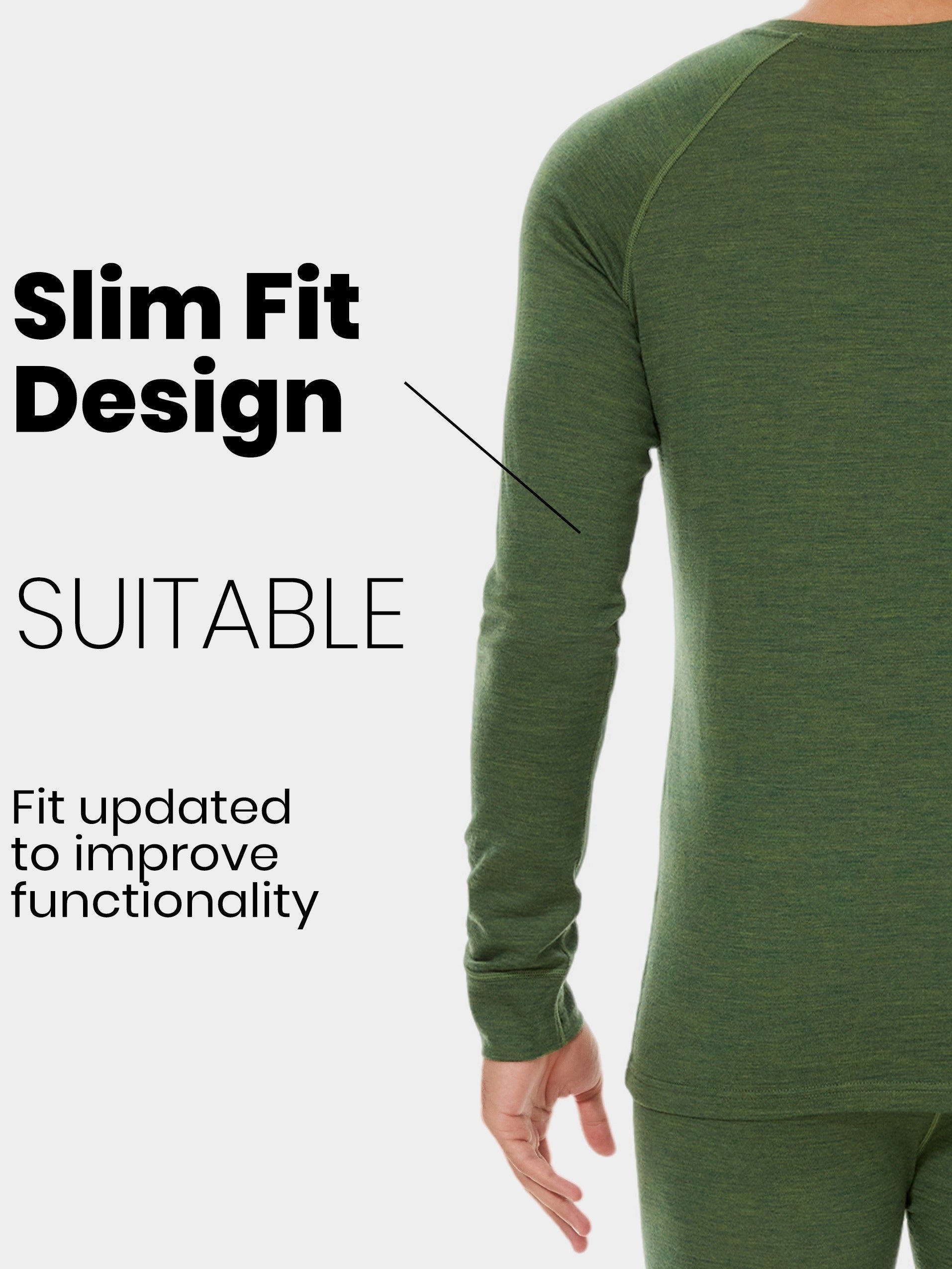 Men's 100% Merino Wool Base Layer Top – Lightweight, Warm, and Perfect for Winter Adventures - Cottonese.com