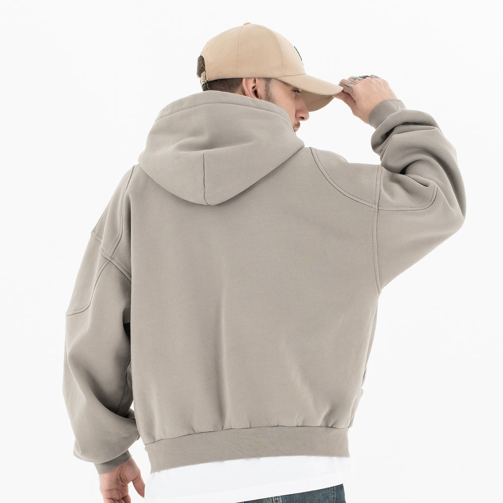 Upgrade Your Casual Style with Our Velvet Padded Hooded Sweatshirt for Men - Cottonese.com