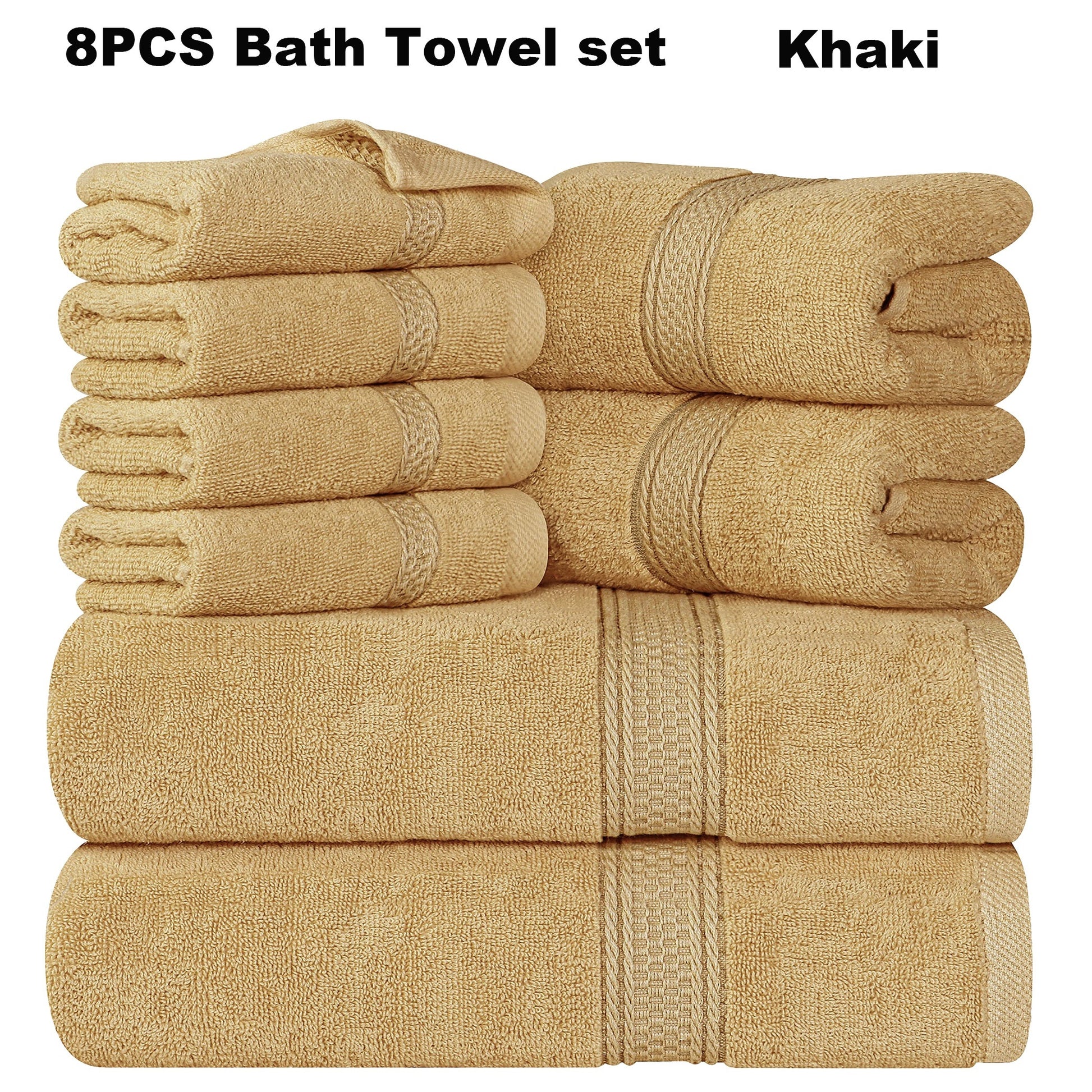 Luxury 100% Cotton 8-Piece Bath Towel Set - Cottonese.com