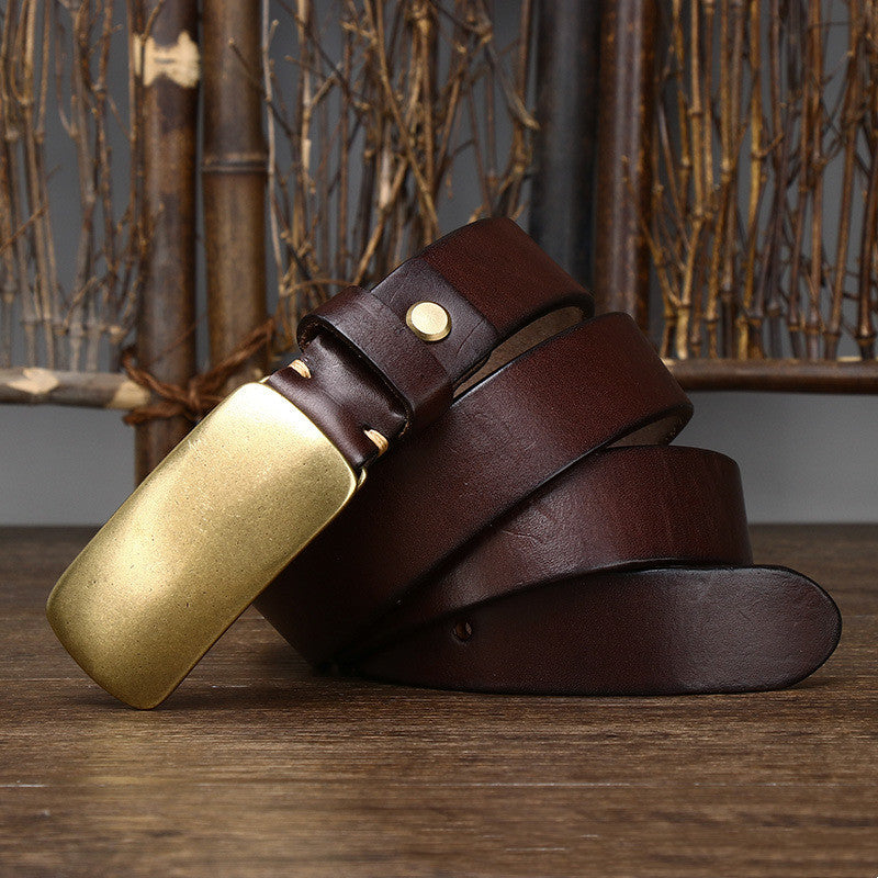 Step Up Your Style with the Wide and Thick Leather Belt for Men - Cottonese.com