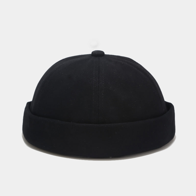 Cotton Retro Solid Color Light Board Landlord Hat Men - Cottonese.com