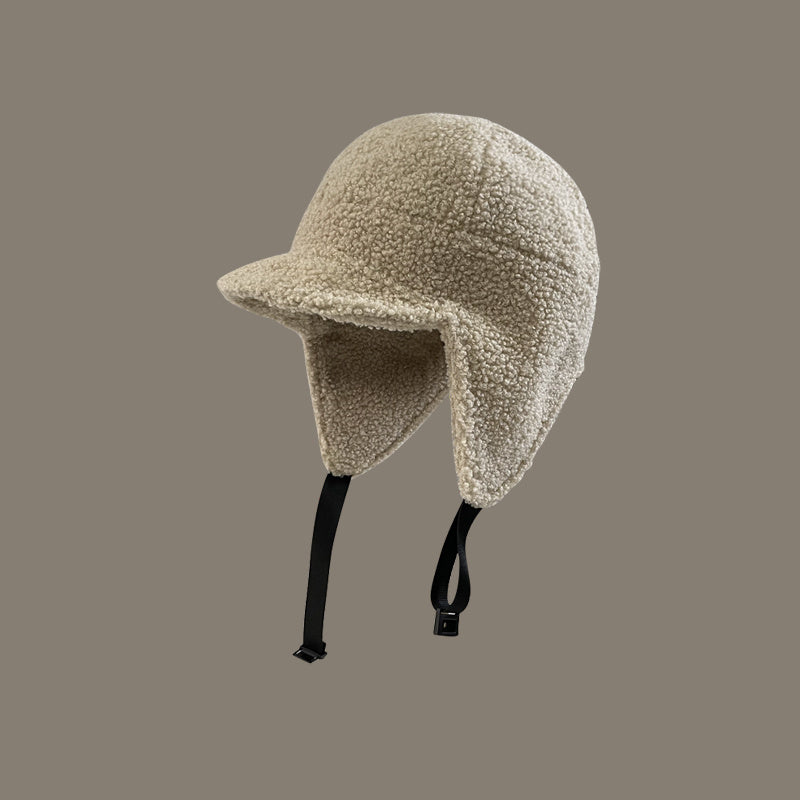 Lamb Wool Ski Flying Ear Protection Baseball Hat – Warmth Meets Style - Cottonese.com