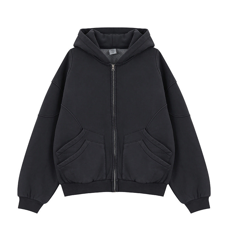 Upgrade Your Casual Style with Our Velvet Padded Hooded Sweatshirt for Men - Cottonese.com