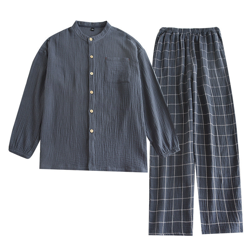 Men's Cotton Gauze Pajamas – Lightweight Comfort for Restful Nights - Cottonese.com