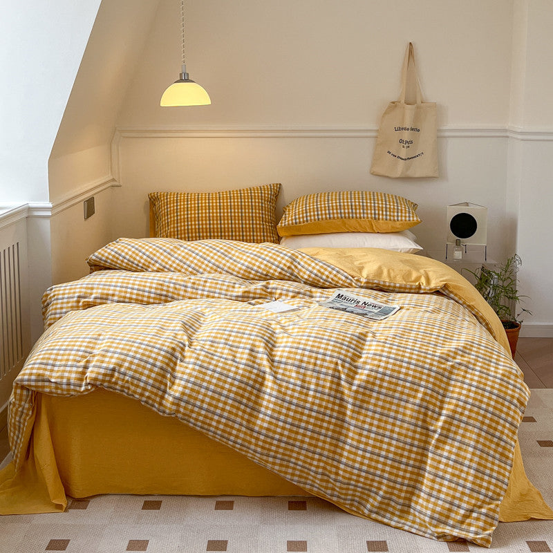 4-Piece Pure Cotton Bedding Set – Soft, Breathable, and Perfect for a Cozy Sleep - Cottonese.com