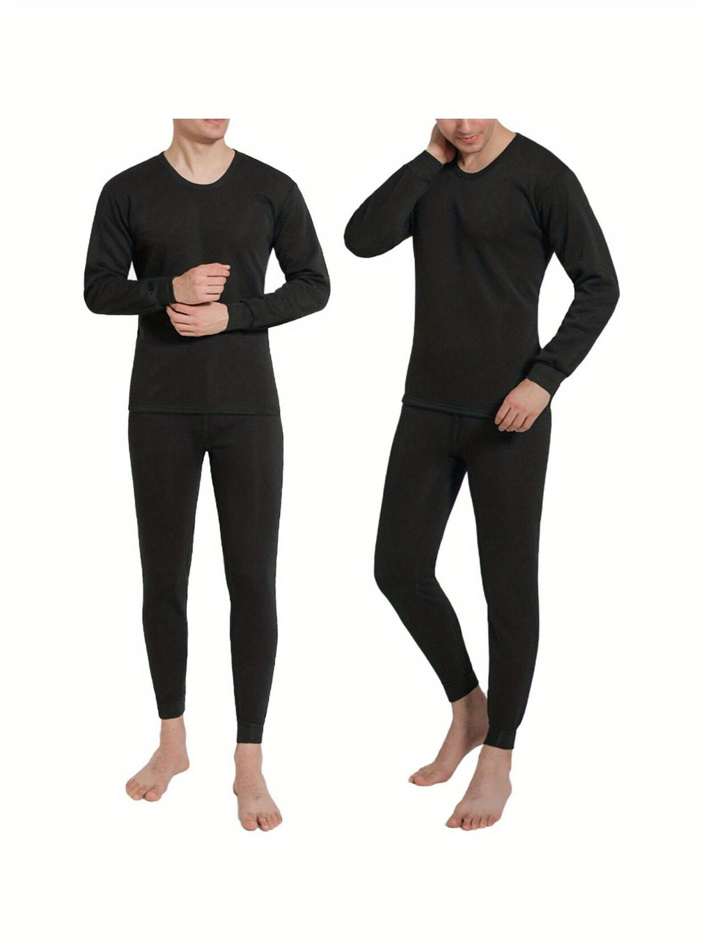 Men's Winter Ultra-Soft Fleece-Lined Thermal Underwear Set – Stay Warm, Stay Comfortable - Cottonese.com