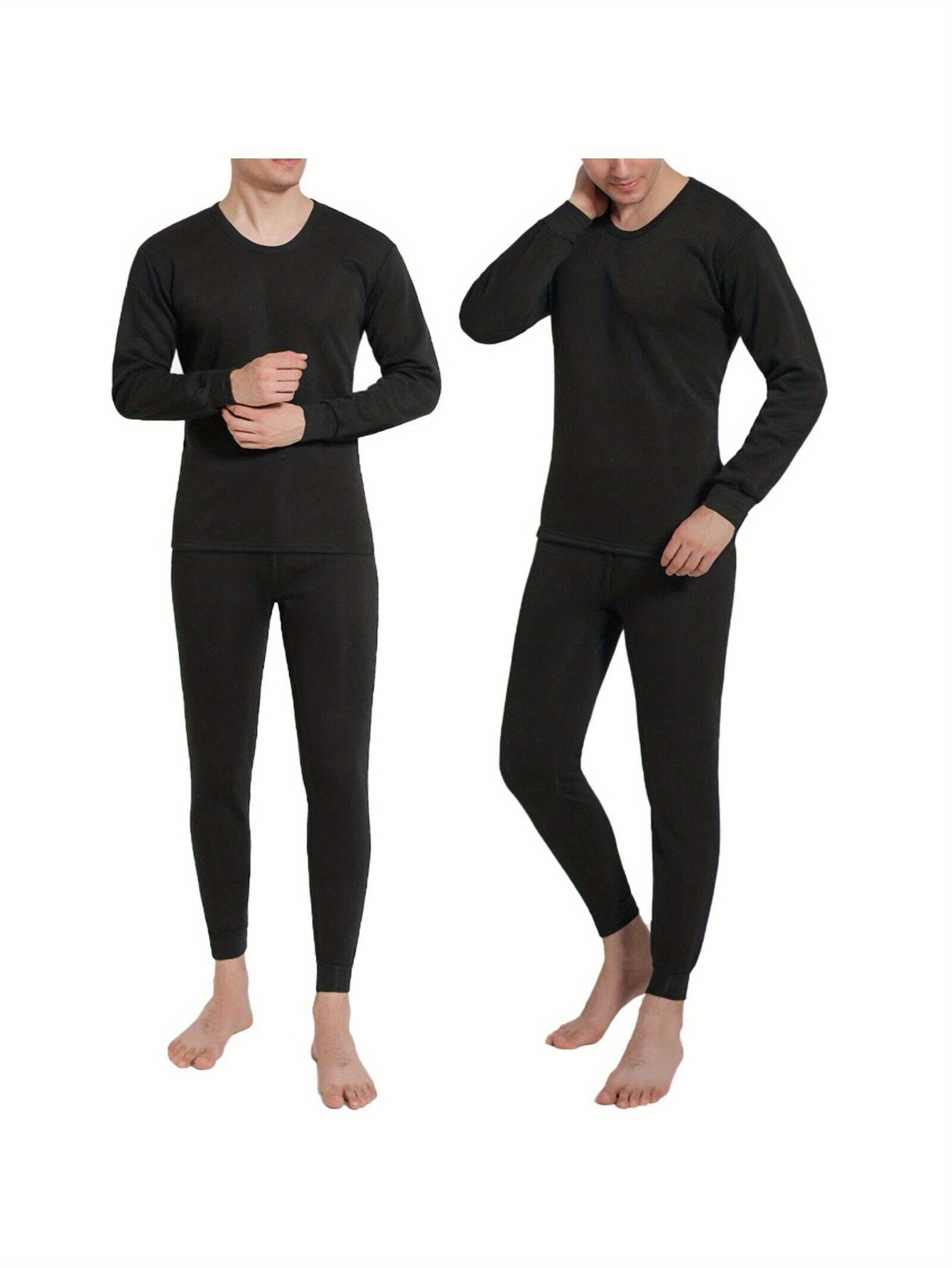 Men's Winter Ultra-Soft Fleece-Lined Thermal Underwear Set – Stay Warm, Stay Comfortable - Cottonese.com