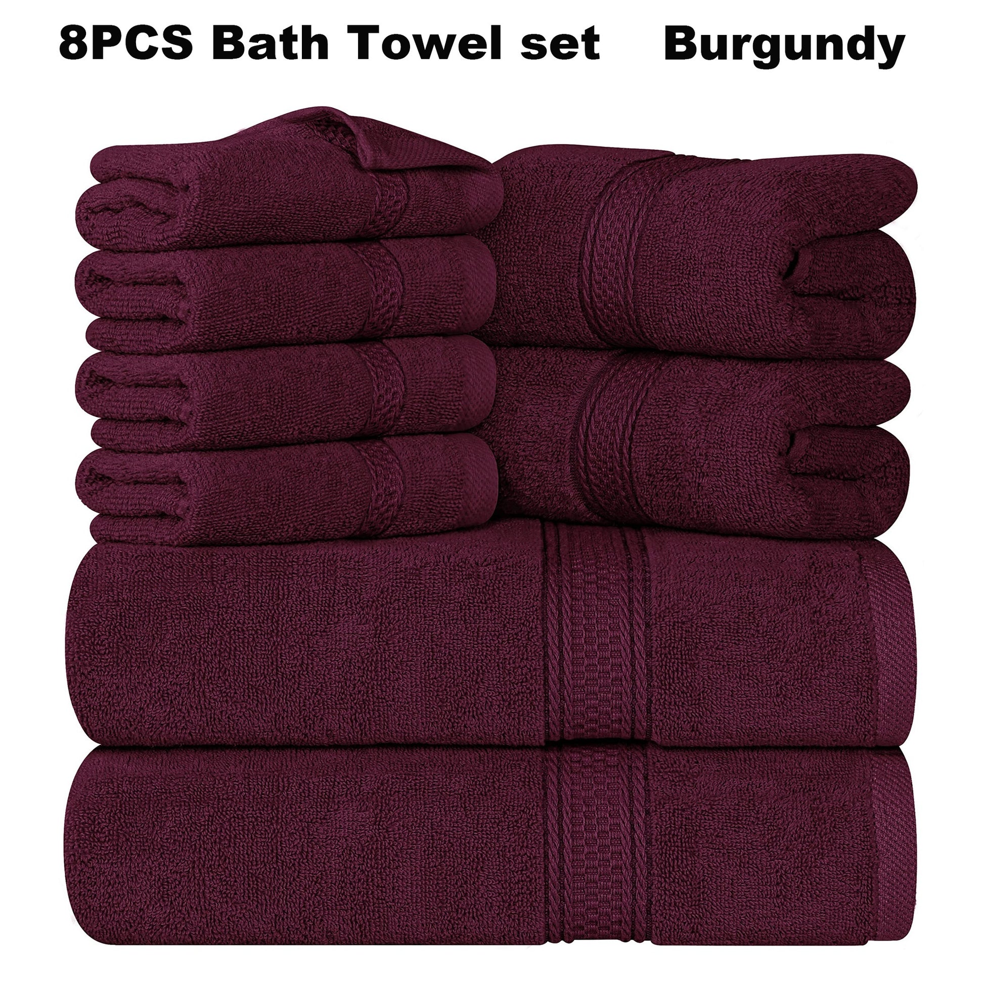 Luxury 100% Cotton 8-Piece Bath Towel Set - Cottonese.com