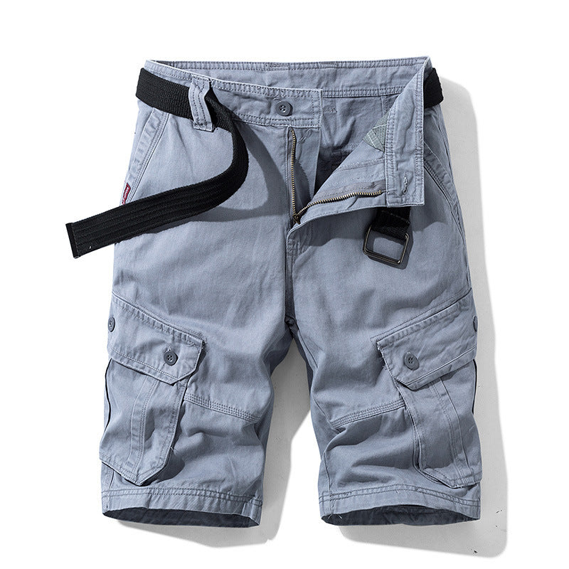 Solid Color Multi-pocket Cargo Shorts – Comfort Meets Functionality - Cottonese.com