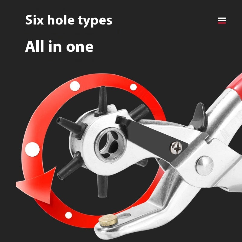 Belt Punch Plier Multi-functional Round Hole Flat Hole Manual Hole Puncher - Cottonese.com