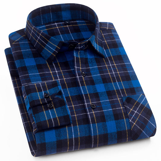 Upgrade Your Casual Wardrobe with the Cotton Brushed Plaid Shirt for Men - Cottonese.com