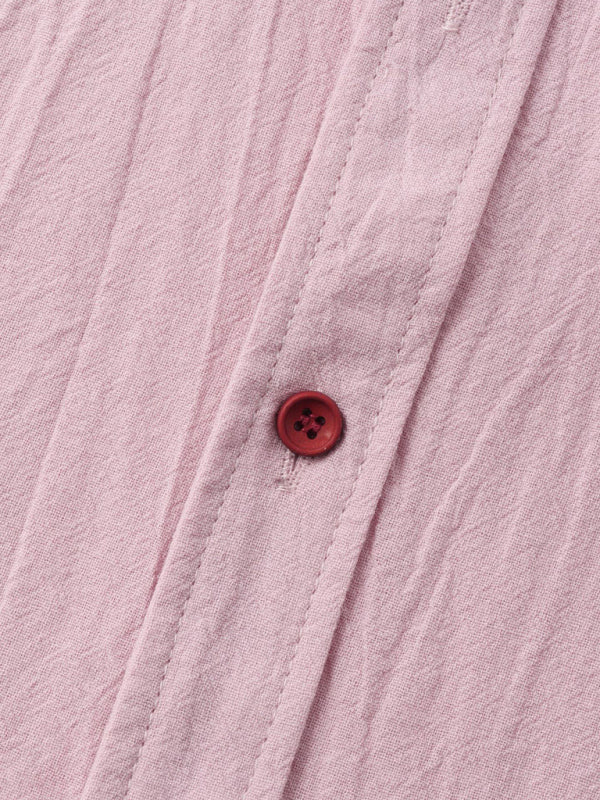Men's Square Neck Casual Linen Shirt – Solid Color Half Sleeve Top - Cottonese.com